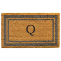 Calloway Mills 153022436Q Periwinkle Border 24 x 36 Monogram Doormat, (Letter Q)