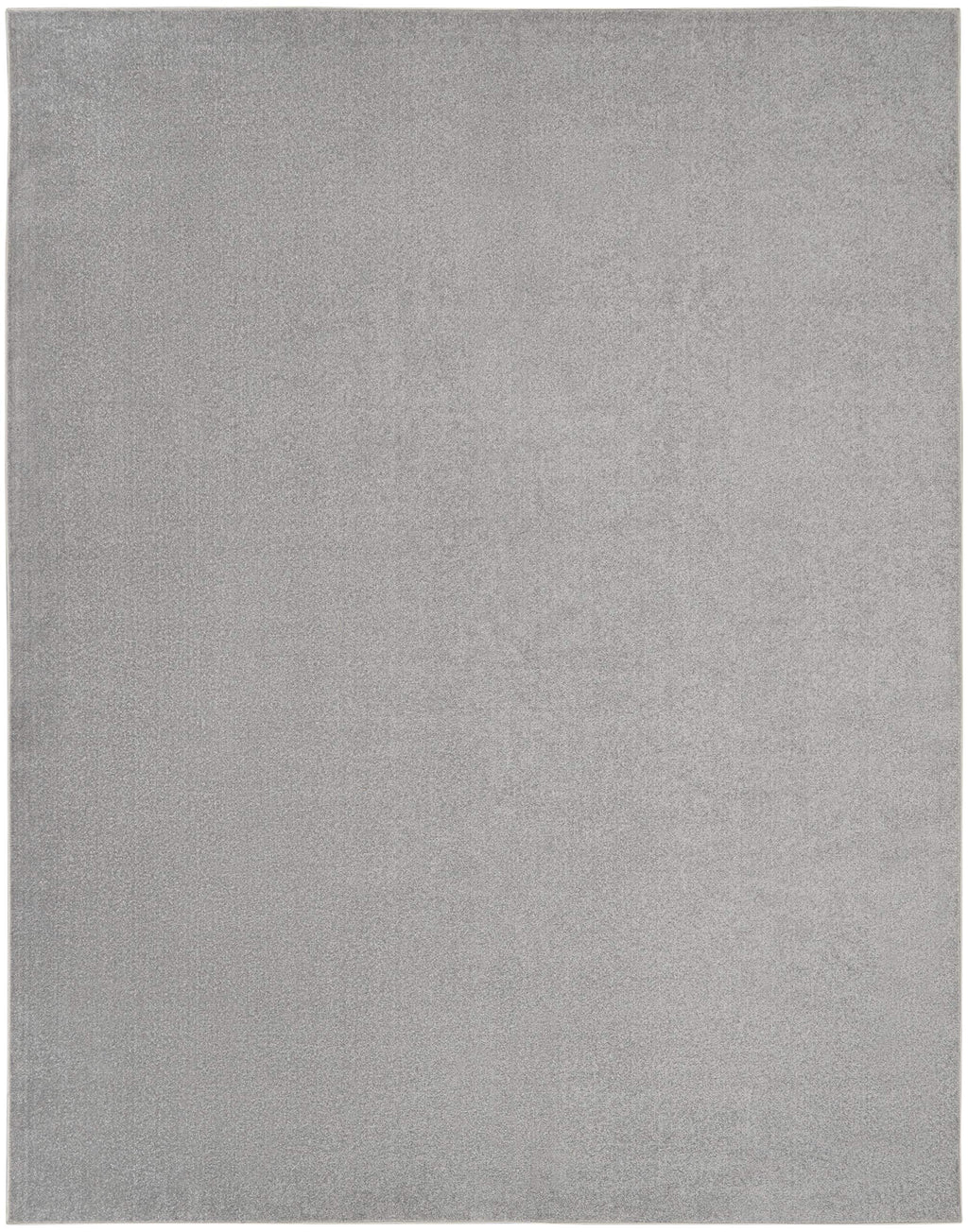 Nourison Essentials Indoor/Outdoor Silver Grey 12' X 15' Area Rug, Easy Cleaning, Non Shedding, Bed Room, Living Room, Dining Room, Backyard, Deck, Patio (12X15)