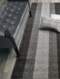 ORFA HOME Custom Size Trellis Hallway Runner Rug Slip Resistant Rubber Back, 26 Inch Wide x Your Choice of Length Size, Anthraci
