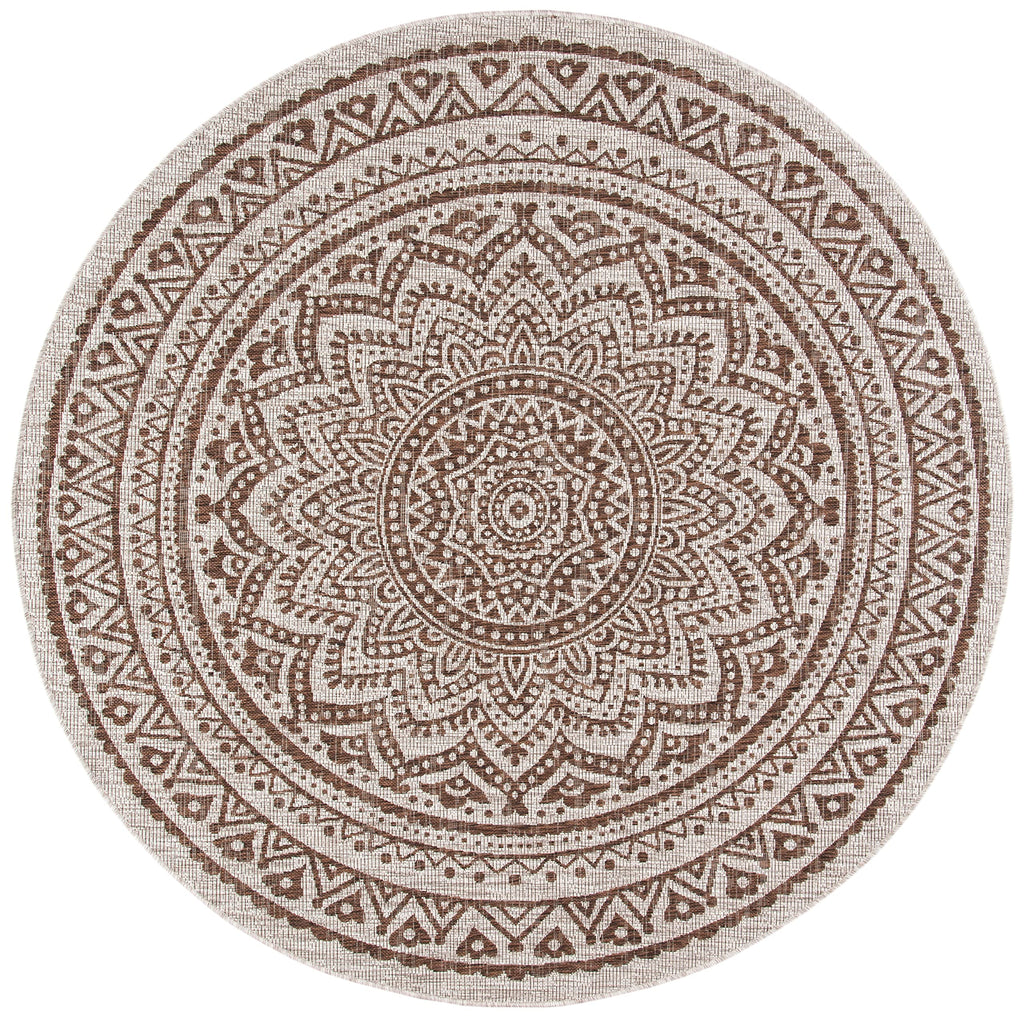 Safavieh Courtyard Collection 80.4' X 80.4' Beige/Brown Cy8734 Indoor/ Outdoor Patio Backyard Mudroom Area Rug