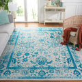 Safavieh Adirondack Collection Area Rug - 9 x 12, Ivory & Teal, Oriental Distressed Design, Non-Shedding & Easy Care, Ideal fo