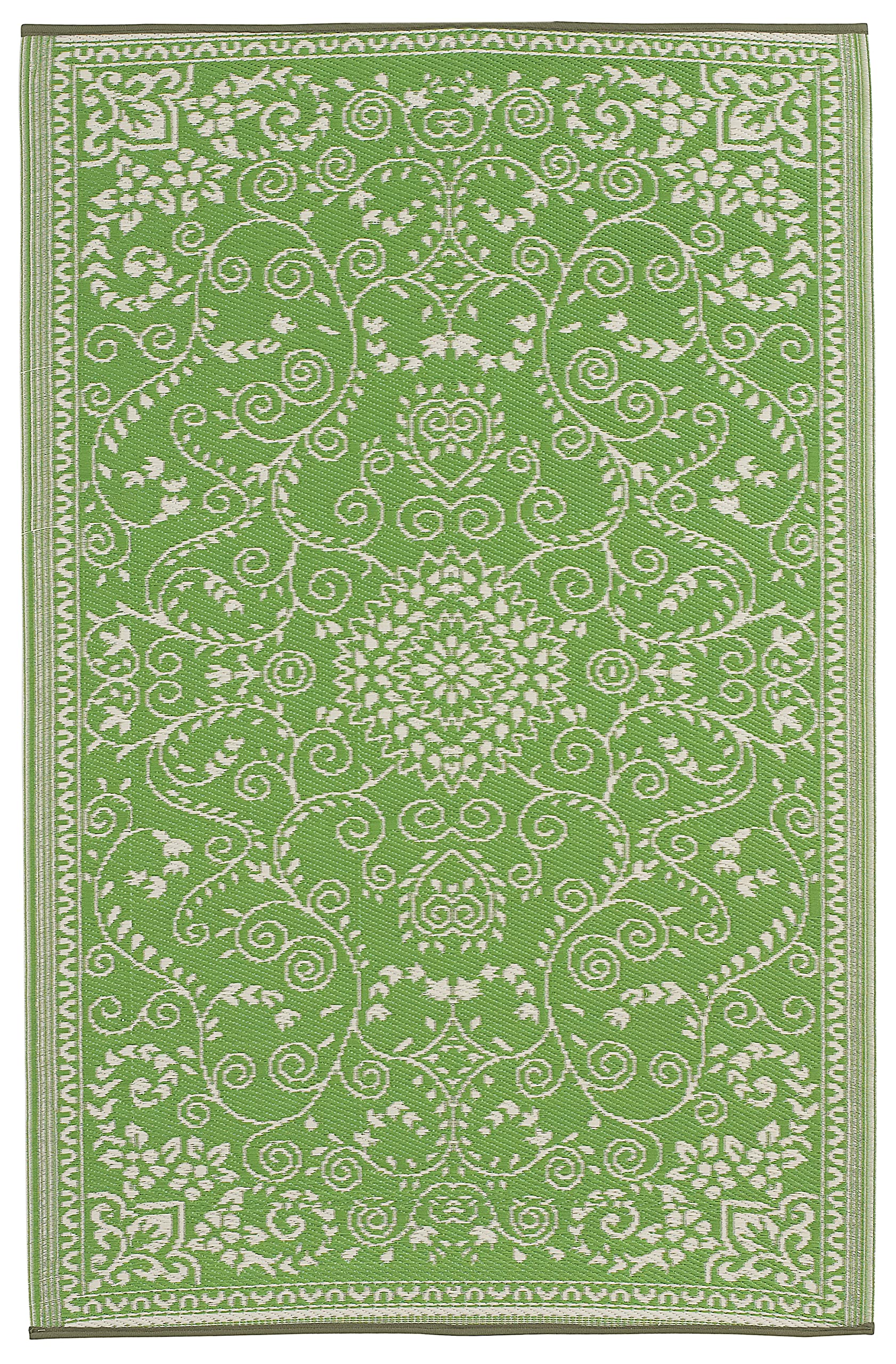 Fab Habitat Outdoor Rug - Waterproof, Fade Resistant, Crease-Free - Premium Recycled Plastic - Floral - Porch, Deck, Balcony, La