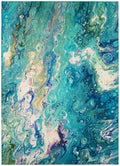 Addison Rugs Karina Akc34 Seaglass 5' X 7'6" Indoor Outdoor Area Rug, Easy Clean, Machine Washable, Non Shedding, Bedroom, Entry, Living Room, Dining Room, Kitchen, Patio Rug