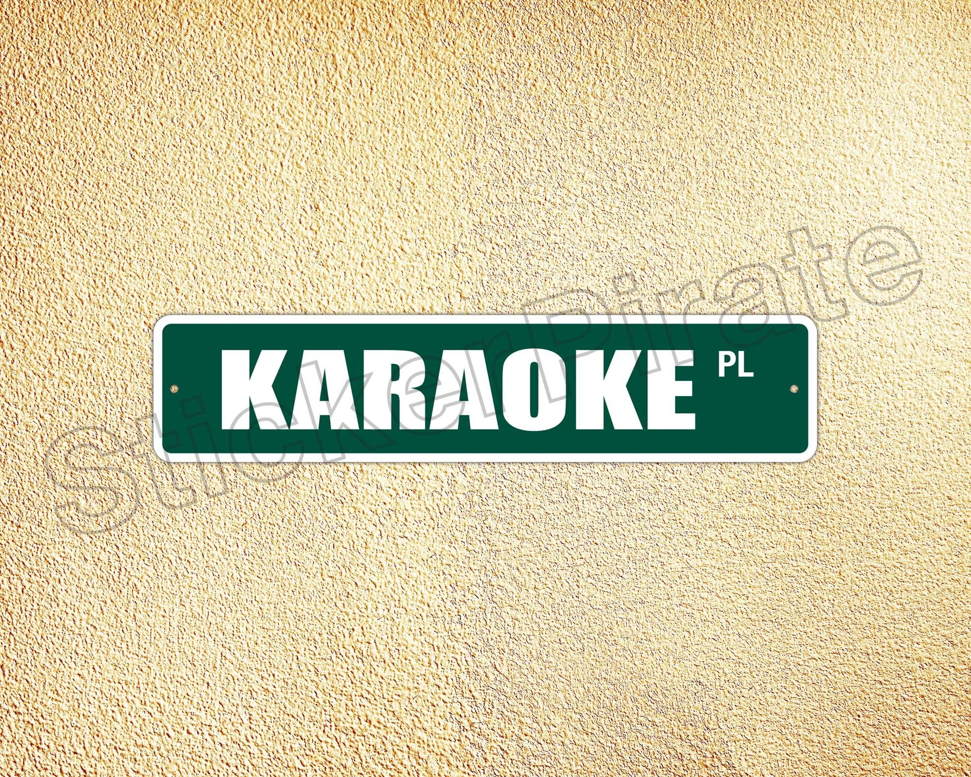 Karaoke 4'' X 18'' Novelty Metal Street Sign Aluminum Ss 2103