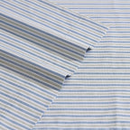 Eddie Bauer - Full Sheets, Cotton Percale Bedding Set, Crisp & Cool Home Decor (Ticking Stripe Navy/Green, Full)