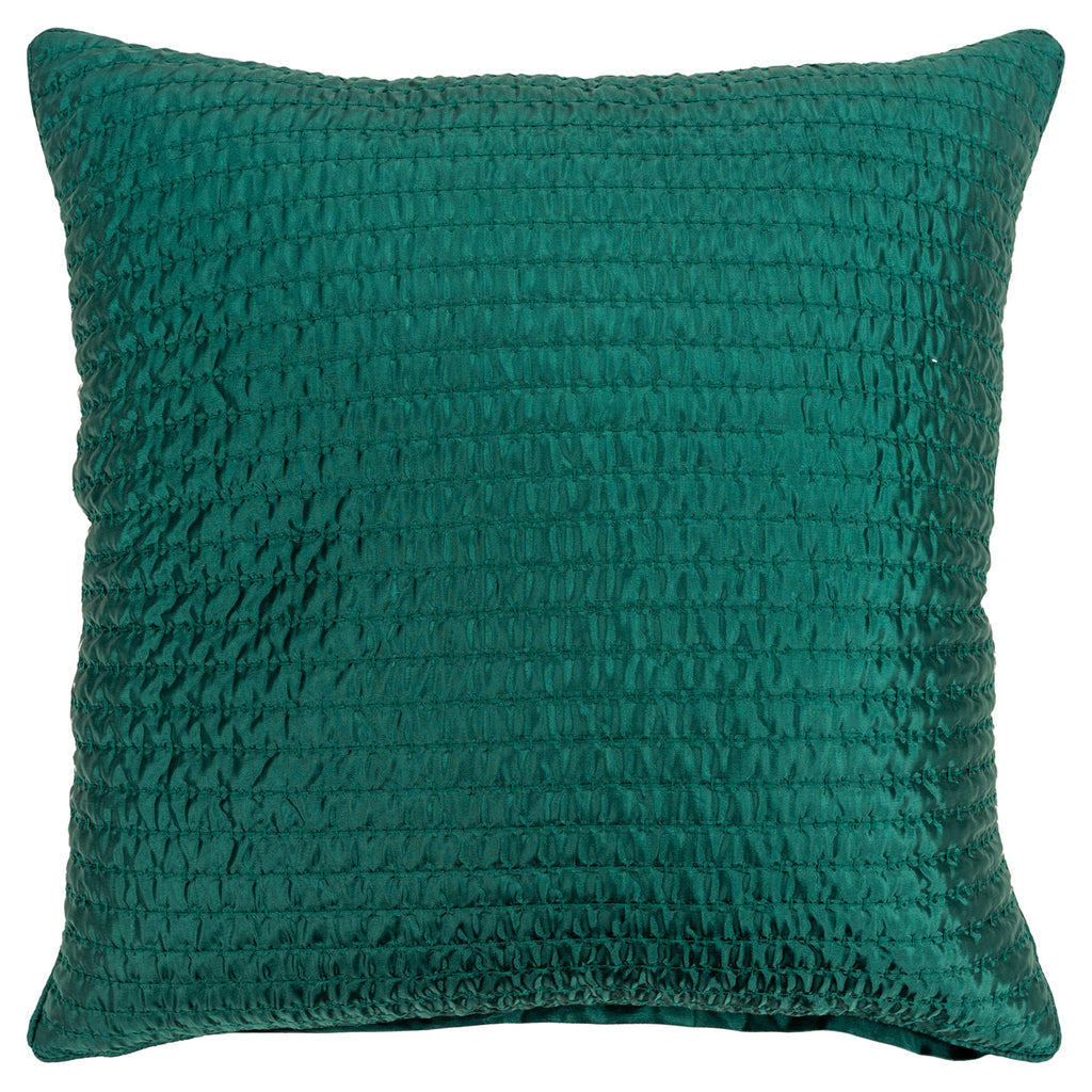 Rizzy Home 22" x 22" Down Filled Pillow in Teal Polyester Cover