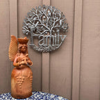 Family Wall Hanging Sign, Tree Of Life Decor, Indoor Outdoor Home Decorations, Handmade In Haiti 17.5 X 17.5 Inches