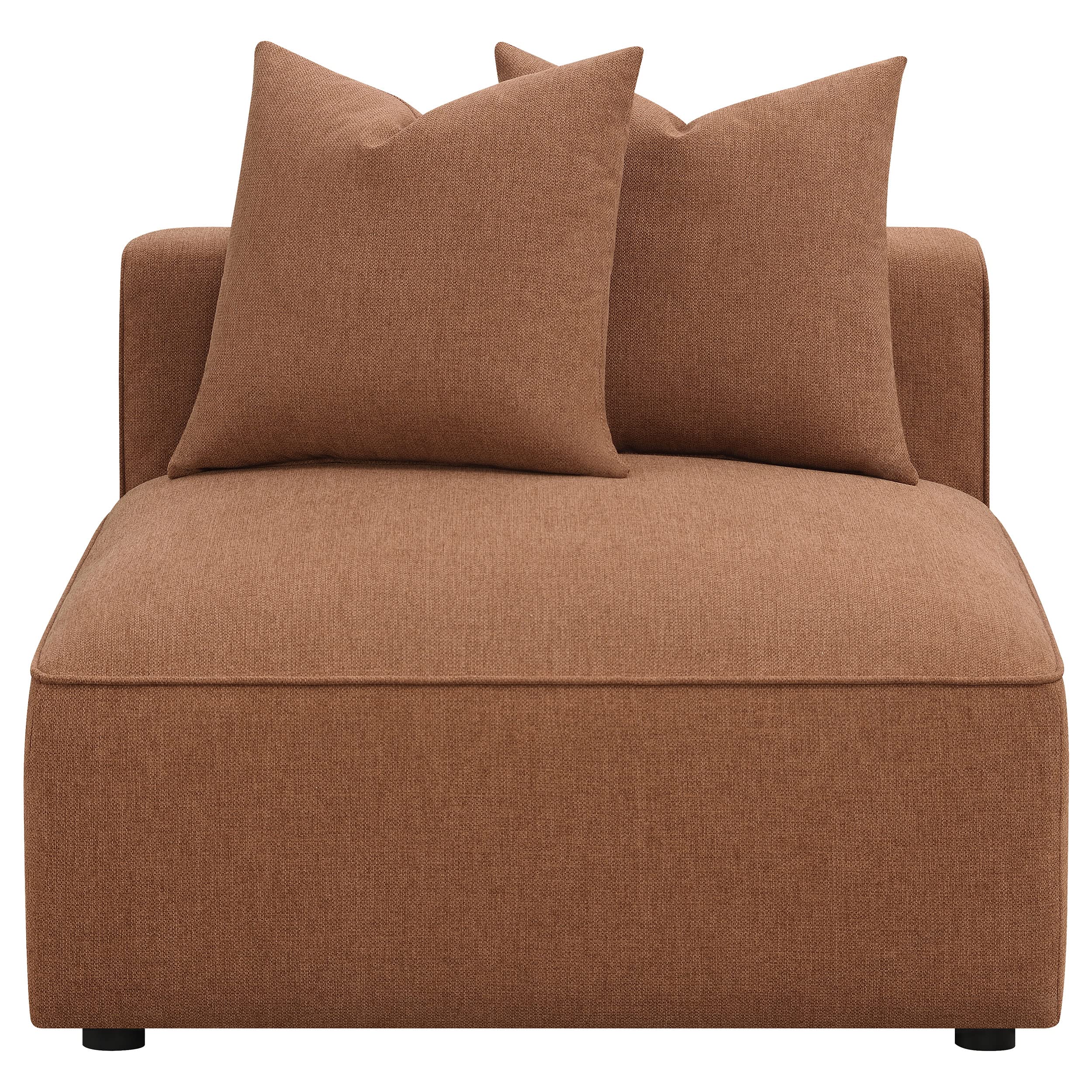Coaster Home Furnishings Jennifer Upholstered Armless Chair Terracotta
