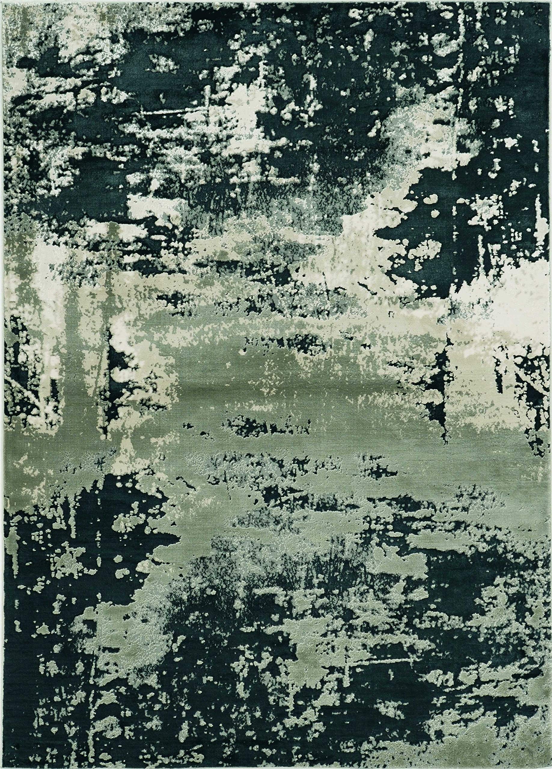 HomeRoots Decor 710-inch x 1010-inch Polyester Silver Charcoal Area Rug