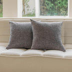 Home Brilliant Gray Pillow Covers 18X18 Inch Washable And Soft Lined Linen Throw Pillow Cases Decorative Throw Pillow Covers For