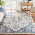SAFAVIEH Madison Collection Area Rug - 6 x 9, Ivory & Grey, Boho Chic Medallion Distressed Design, Non-Shedding & Easy Care, I