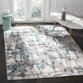 SAFAVIEH Skyler Collection 3 x 5 Grey/Blue SKY193B Modern Abstract Non-Shedding Living Room Bedroom Accent Rug