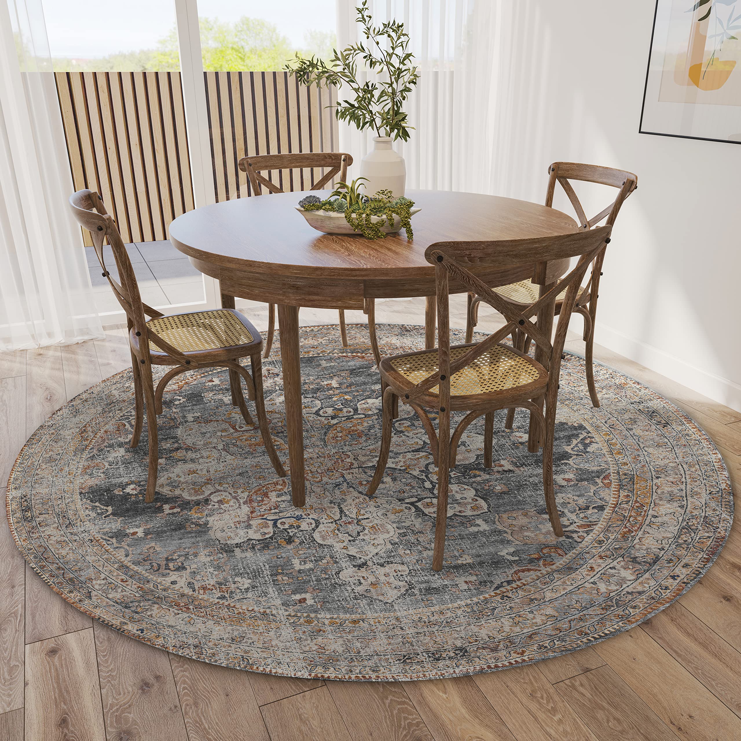 Dalyn Rugs Jericho Jc6 Charcoal 10' X 10' Rectangle Soft Round Rug, Easy Clean, Non Shedding, Bedroom, Entry, Living Room, Dining Room, Kitchen Rug
