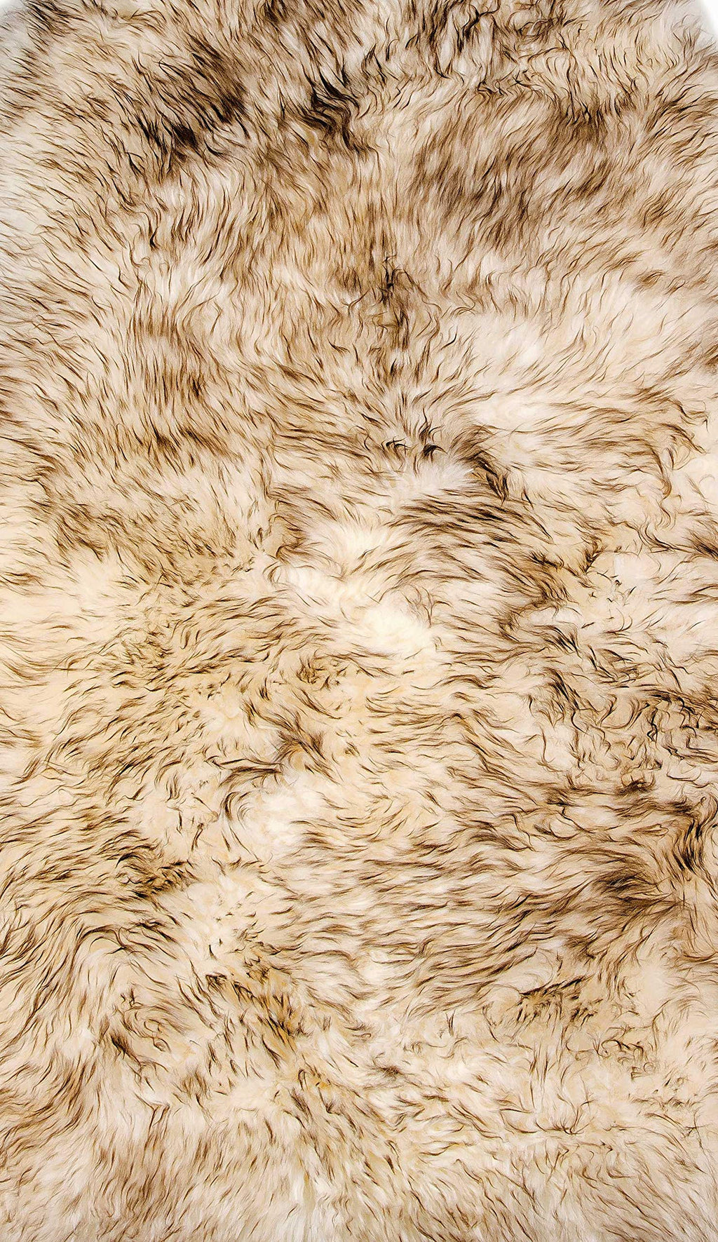 HomeRoots 2' X 3' Dark Cream New Zealand Natural Sheepskin Rug