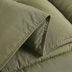 Chezmoi Collection Olive Green Down Alternative Comforter Queen - 3-Piece Lightweight Comforter Set - All Seasons Microfiber Com