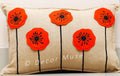 Decor Muse Cushions With Flower Design, 16X16 Inches, Rectangular, 100% Cotton, Beige, Pillow Cover