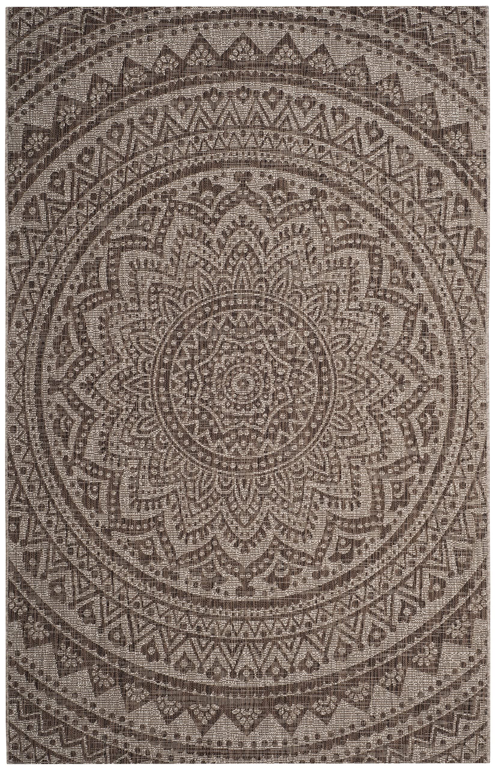 Safavieh Courtyard Collection 24' X 44.4' Beige/Brown Cy8734 Indoor/ Outdoor Patio Backyard Mudroom Accent Rug