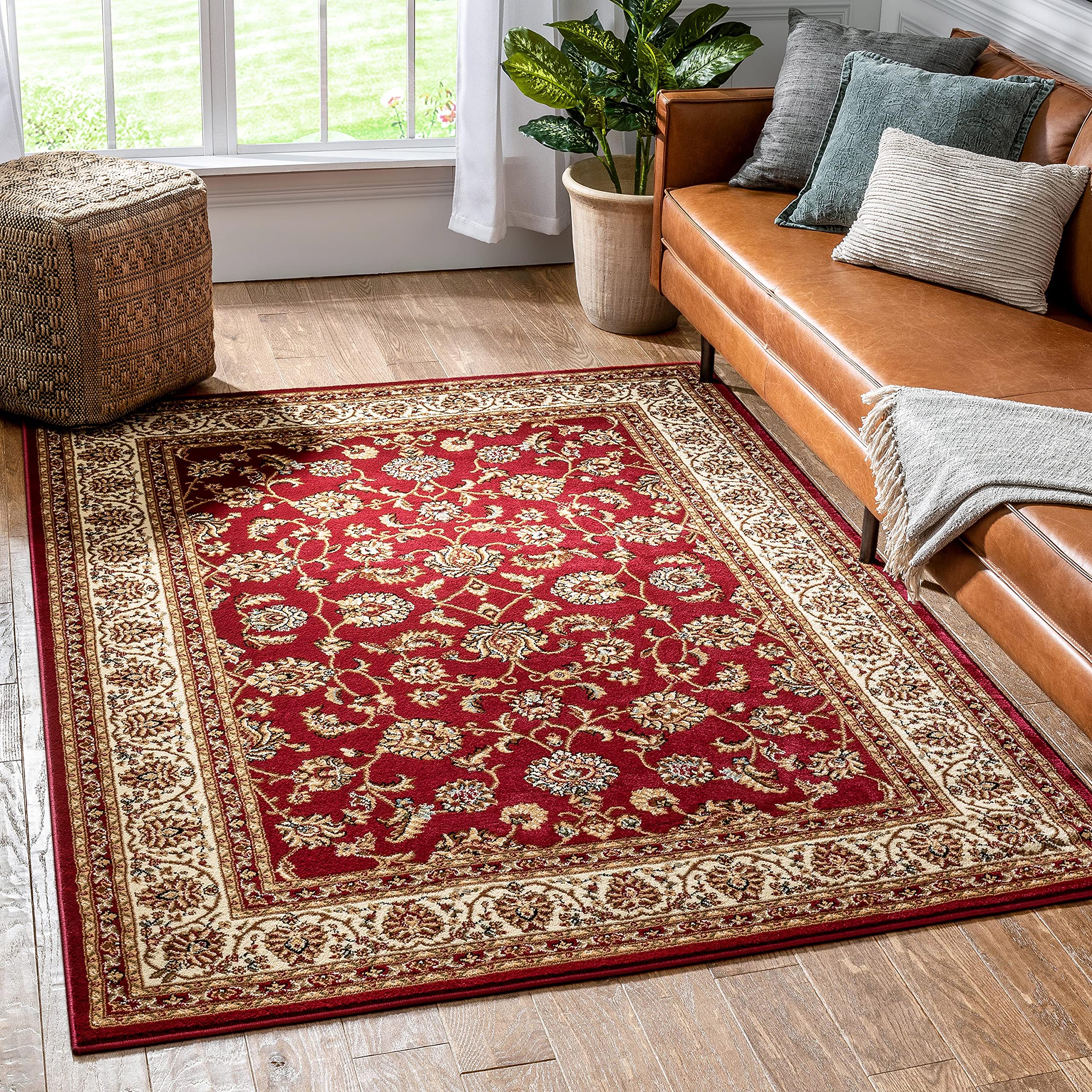 Well Woven Barclay Sarouk Red Traditional Area Rug 710 X 910