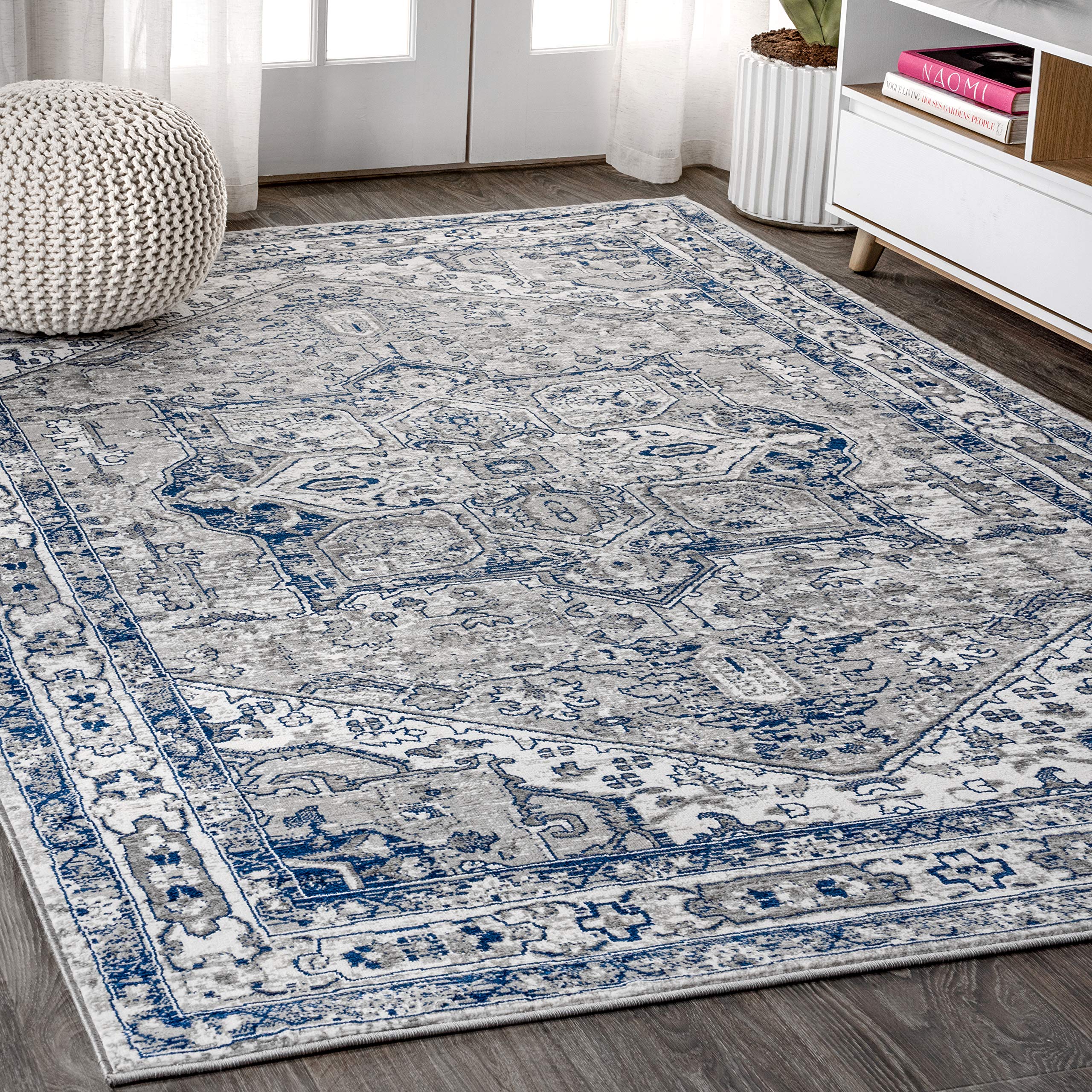 JONATHAN Y MDP106B-28 Modern Vintage Medallion Traditional Indoor Area -Rug Country Easy -Cleaning Bedroom Kitchen Living Room N