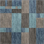 Unique Loom Autumn Collection Area Rug - Providence (7' 10'' Square, Blue Gray/ Light Brown)