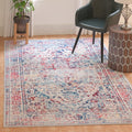 SAFAVIEH Brentwood Collection 8' x 10' Ivory/Blue BNT832B Medallion Distressed Non-Shedding Living Room Bedroom Dining Home Offi
