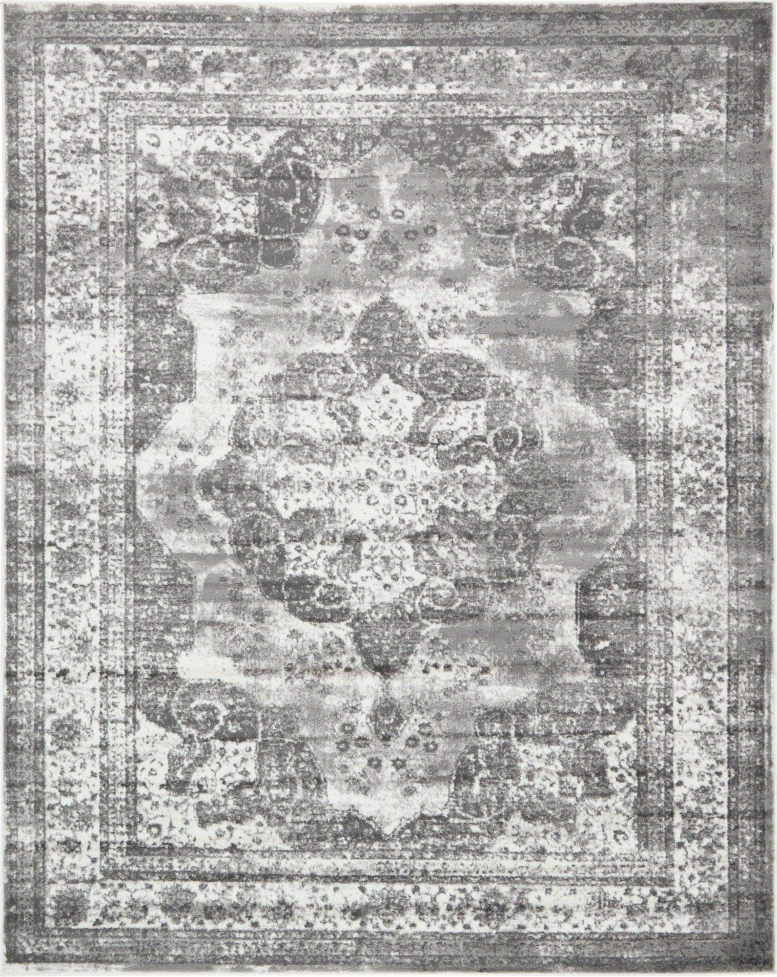 Unique Loom Sofia Collection Area Rug - Salle Garnier (7 10 x 10 Rectangle, Gray/ Ivory)