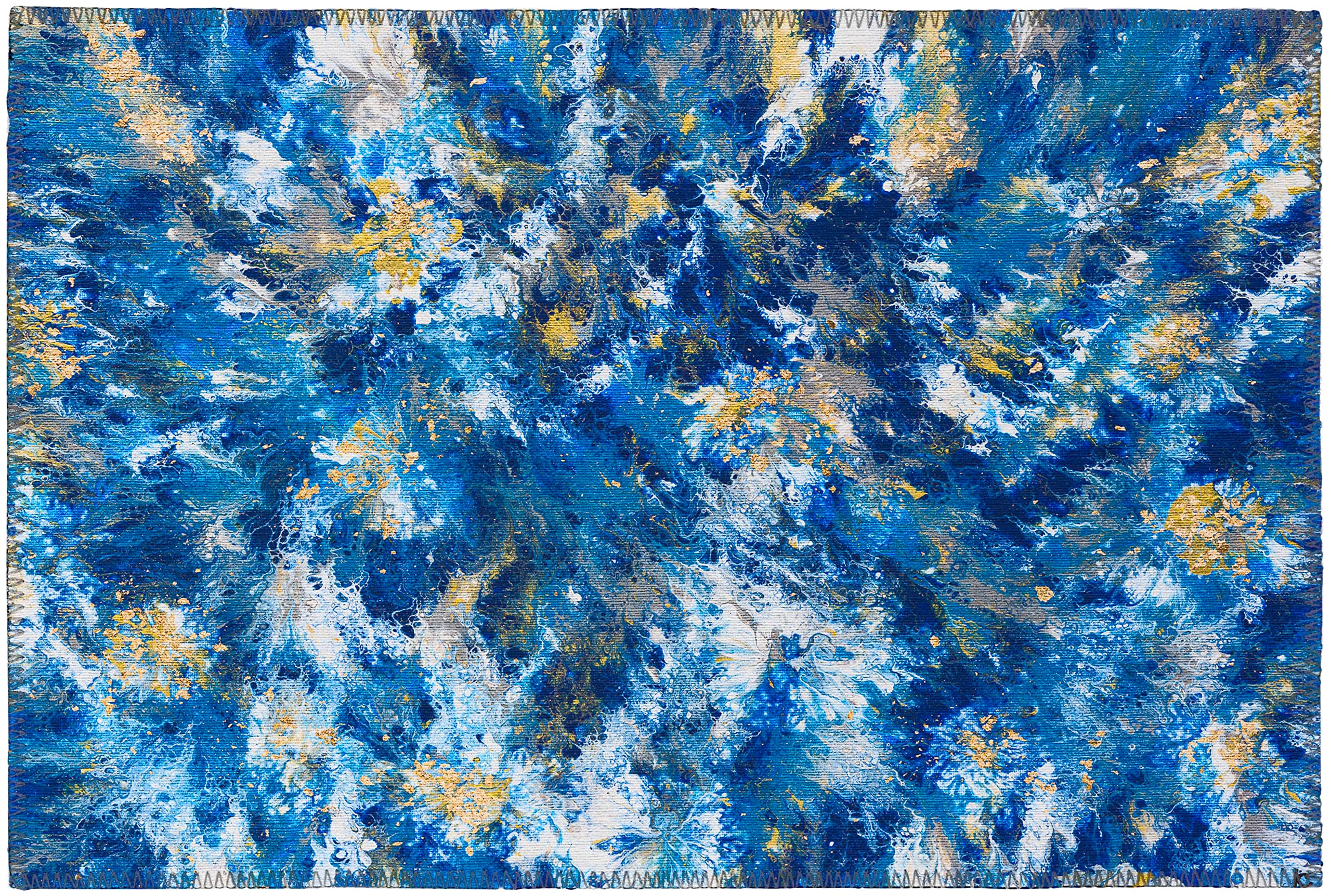 Addison Rugs Karina Akc47 Blue 1'8" X 2'6" Indoor Outdoor Area Rug, Easy Clean, Machine Washable, Non Shedding, Bedroom, Entry, Living Room, Dining Room, Kitchen, Patio Rug