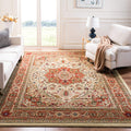 SAFAVIEH Lyndhurst Collection Area Rug - 8 x 11, Ivory & Rust, Traditional Oriental Design, Non-Shedding & Easy Care, Ideal fo