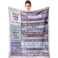 Yamco Niece Gifts From Auntie - Gifts For Niece From Uncle Blanket - Niece Gifts From Aunt 60'X 50' - Niece Gifts From Funcle