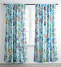 Maison d' Hermine 100% Cotton Curtain Bamboo Pastel Blue Two Panel Curtains for Living Rooms Bedrooms Offices Tailored with a Ro