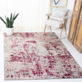 SAFAVIEH Madison Collection 4 x 6 BeigeWine MAD471C Modern Abstract Non-Shedding Living Room Bedroom Area Rug