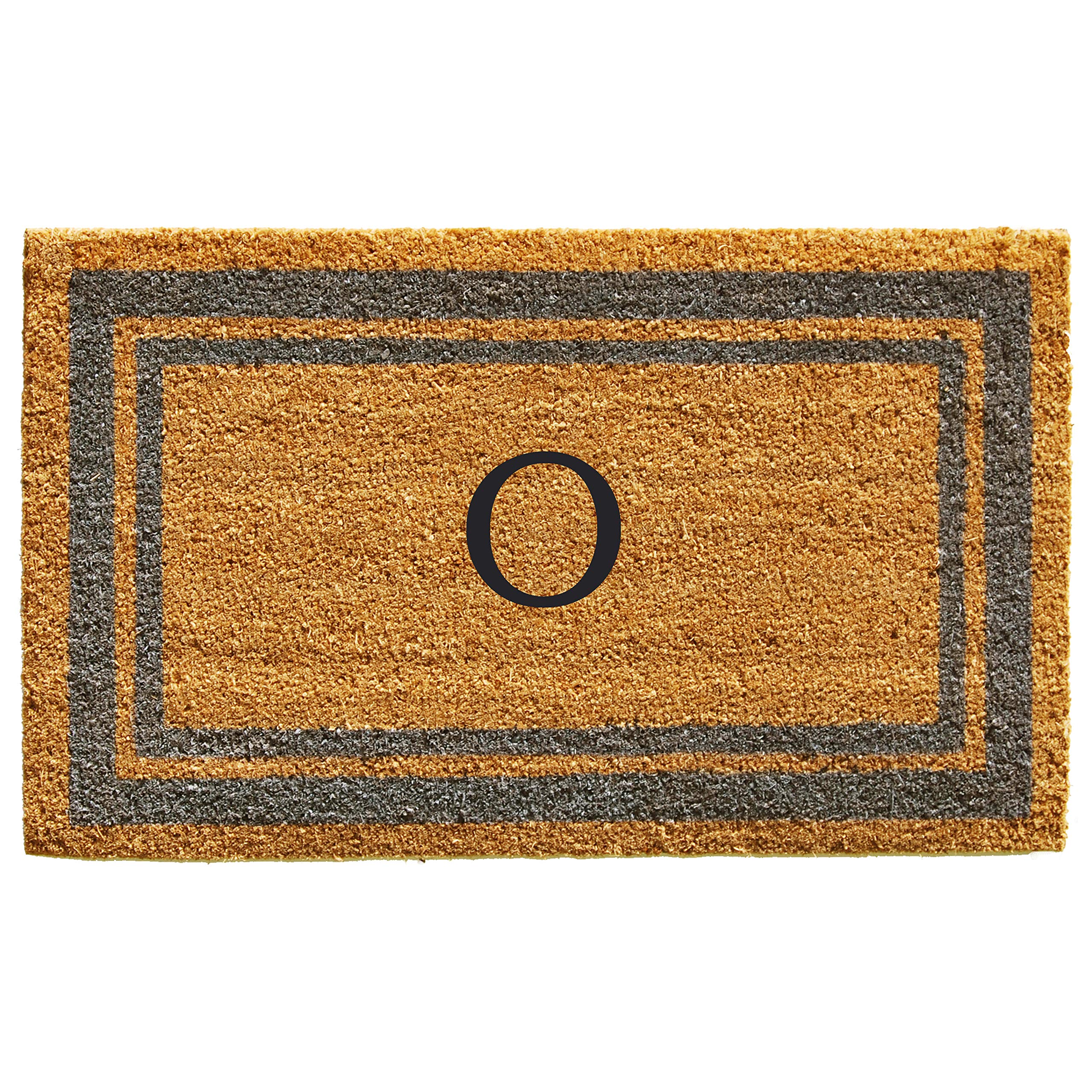 Calloway Mills 153022436O Periwinkle Border 24 x 36 Monogram Doormat, (Letter O)