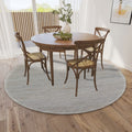 Addison Rugs Marston 8' X 8' Transitional Beige Indoor Outdoor Round Rug, Easy Clean, Machine Washable, Non Shedding, Bedroom, Living Room, Dining Room, Kitchen, Patio Rug