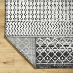 Livabliss Chester Boho Moroccan Area Rug,12' X 18',Black
