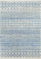 Livabliss Chester Boho Moroccan Area Rug, 7'10'' X 11', Cream/Royal Blue