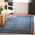 SAFAVIEH Tulum Collection 3 Square Navy/Ivory TUL264N Moroccan Boho Distressed Non-Shedding Living Room Bedroom Accent Rug