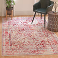SAFAVIEH Brentwood Collection 3' x 5' Ivory/Red BNT832C Medallion Distressed Non-Shedding Living Room Bedroom Accent Rug