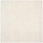 Safavieh Milan Shag Collection Area Rug - 11' Square, Ivory, Solid Design, Non-Shedding & Easy Care, 2-Inch Thick Ideal For High