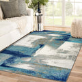LUXE WEAVERS Contemporary Abstract Light Blue 5x7 Area Rug