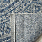 Safavieh Courtyard Collection 9' X 12' Light Grey/Blue Cy8734 Indoor/ Outdoor Waterproof Easy Cleaning Patio Backyard Mudroom Area Rug