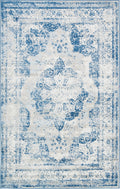 Unique Loom Sofia Collection Area Rug - Salle Garnier (5 1 x 8 Rectangle Blue/Ivory)