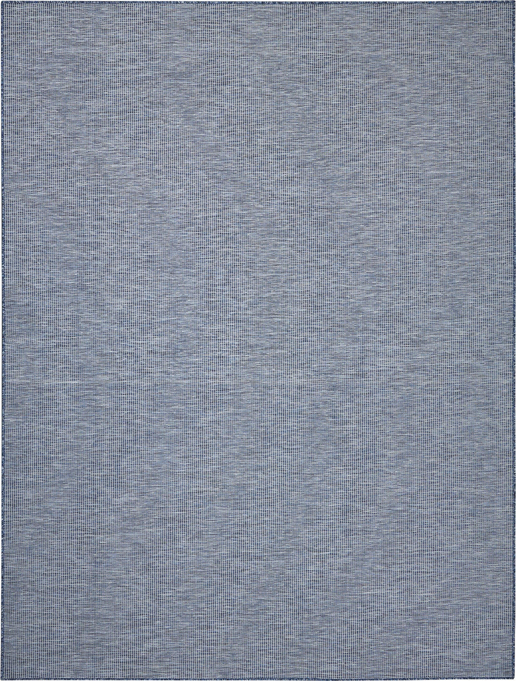Nourison Positano Indoor-Outdoor Navy Blue 7' X 10' Area Rug, Easy Cleaning, Non Shedding, Bed Room, Living Room, Dining Room, B