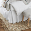 Amazon Basics Lightweight Ruffled Bed Skirt, Classic Style, Soft and Stylish 100% Microfiber With 16 Drop, Full, White, Solid