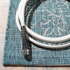 Safavieh Courtyard Collection 8' X 11' Turquoise Cy8680 Indoor/ Outdoor Waterproof Easy-Cleaning Patio Backyard Mudroom Area-Rug