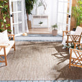 SAFAVIEH Courtyard Collection Area Rug - 8 x 10, Natural & Black, Non-Shedding & Easy Care, Indoor/Outdoor & Washable-Ideal fo