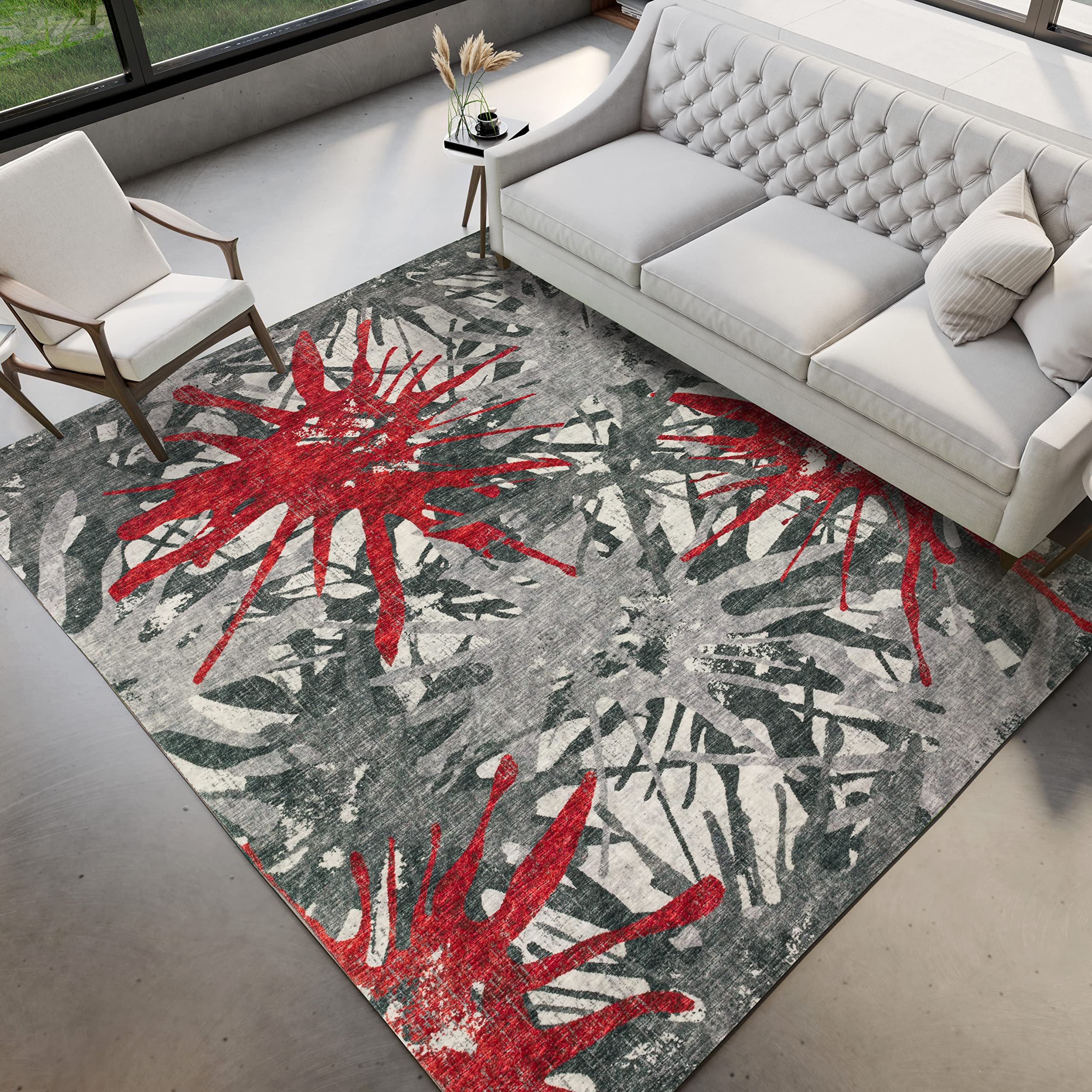 Dalyn Rugs Brisbane Br6 Dynamic Color Splash Scarlet 3' X 5'