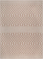 Nourison Positano Indoor/Outdoor Beige 8' X 10' Area Rug, Easy Cleaning, Non Shedding, Bed Room, Living Room, Dining Room, Backyard, Deck, Patio (8X10)