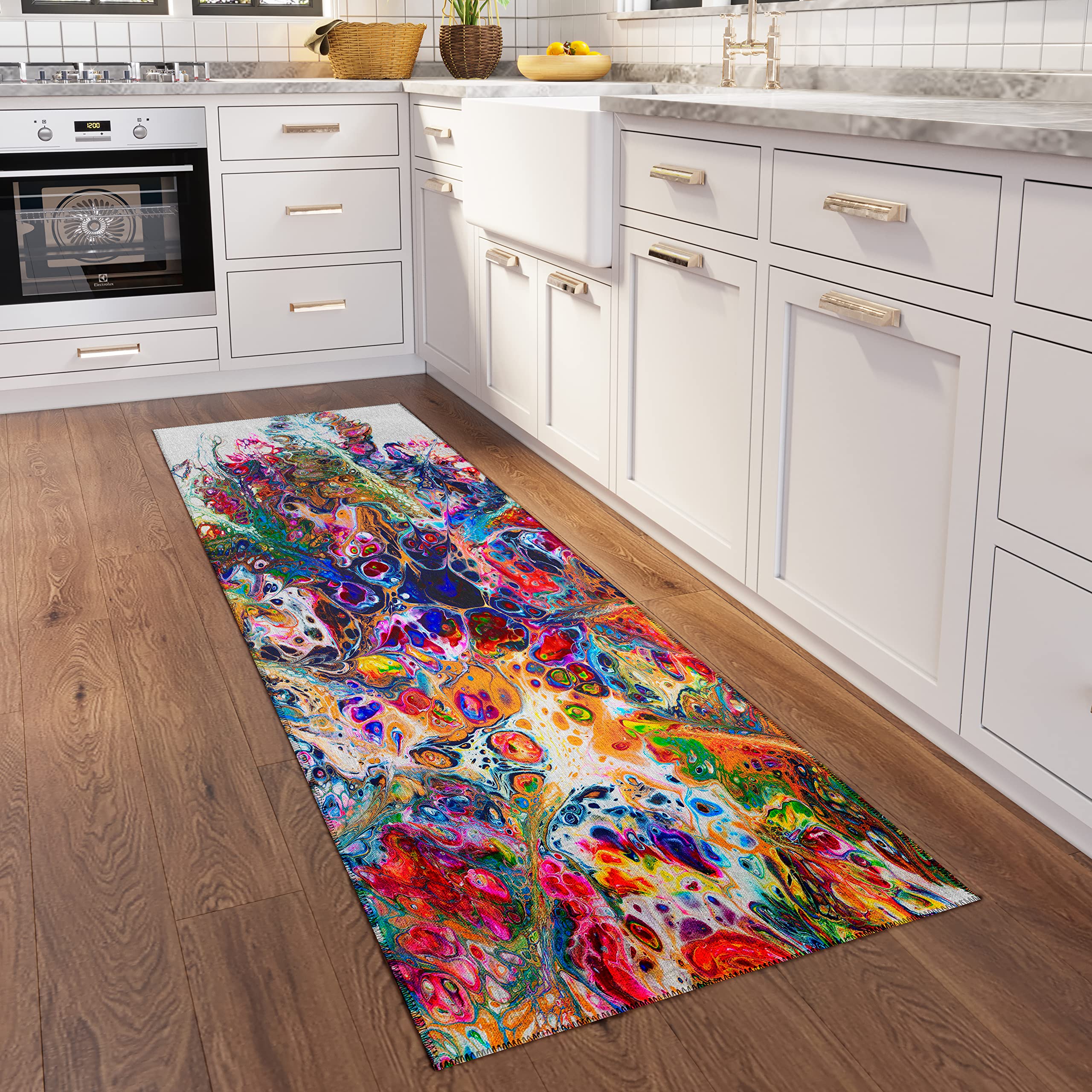 Addison Rugs Karina Akc31 Kaleidoscope 2'3" X 7'6" Indoor Outdoor Runner Rug, Easy Clean, Machine Washable, Non Shedding, Bedroom, Entry, Living Room, Dining Room, Kitchen, Patio Rug