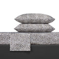 Betsey Johnson - Queen Sheets, Luxurious Satin Bedding Set, Smooth & Silky Home Decor (Leopard, 4 Pcs, Queen)