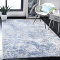 SAFAVIEH Amelia Collection Accent Rug - 3' x 5', Grey & Blue, Modern Abstract Design, Non-Shedding & Easy Care, Ideal for High T
